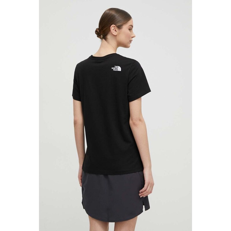 The North Face t-shirt in cotone W S/S Relaxed Fine Tee donna colore nero NF0A87NEJK31