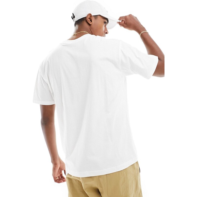 New Balance - Essentials Reimagined - T-shirt a maniche corte bianca in jersey di cotone-Bianco