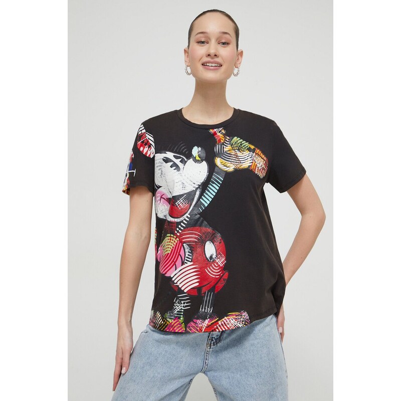 Desigual t-shirt in cotone x Disney donna colore nero