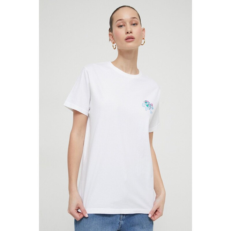 Kaotiko t-shirt in cotone colore bianco