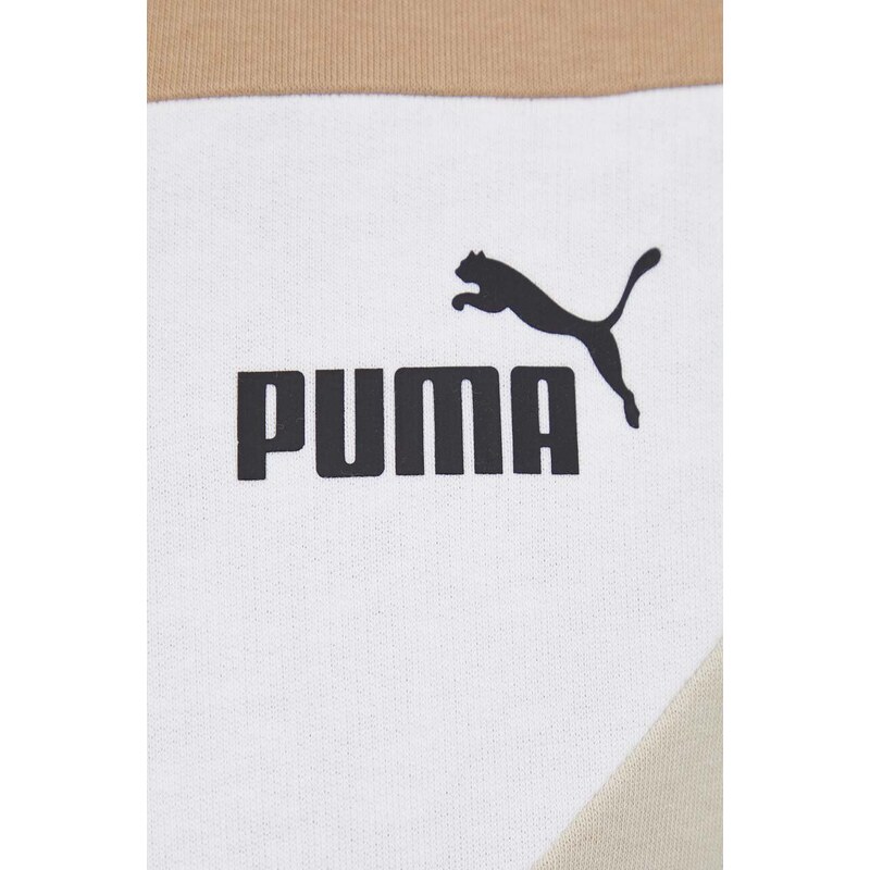 Puma felpa POWER uomo colore beige con cappuccio 624211