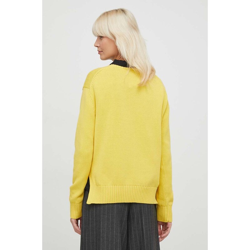 Polo Ralph Lauren maglione in cotone colore giallo