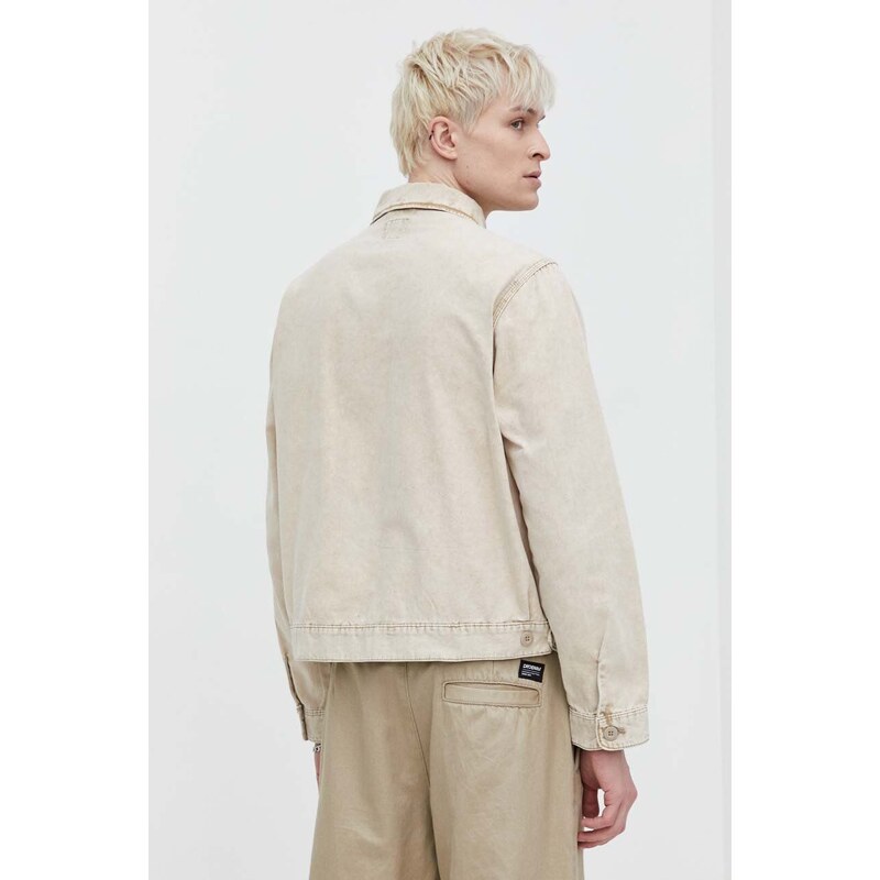 Dickies giacca di jeans NEWINGTON JACKET uomo colore beige DK0A4YQN