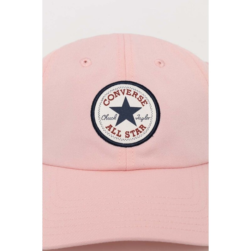 Converse berretto da baseball colore rosa con applicazione