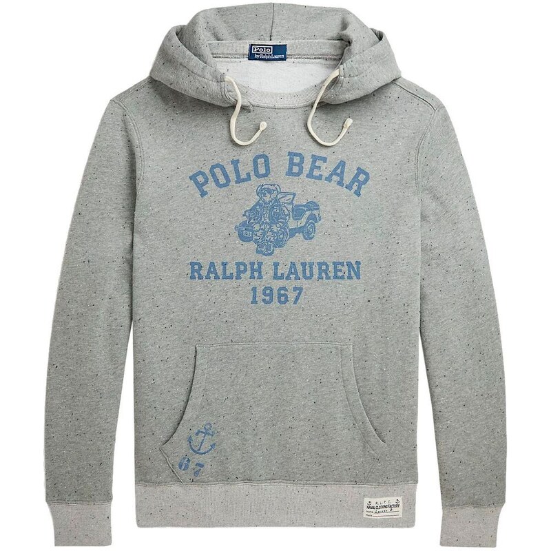 Polo Ralph Lauren Felpa Polo Bear grigia con cappuccio
