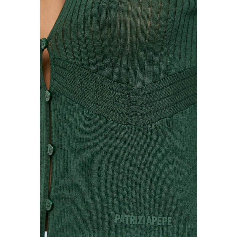 Patrizia Pepe cardigan in lana colore verde