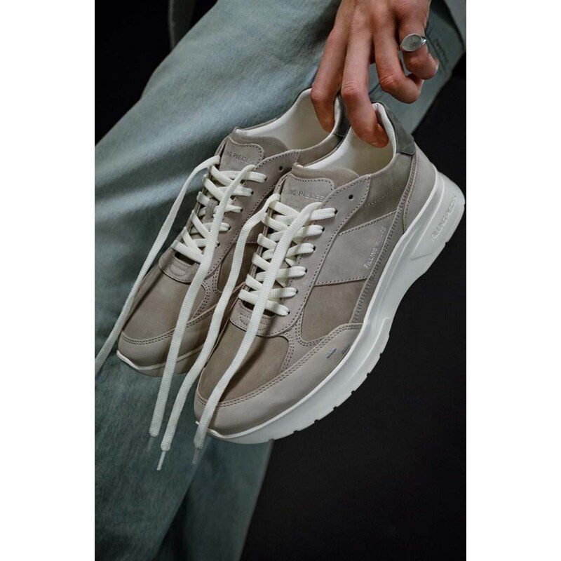 Filling Pieces sneakers in camoscio Jet Runner colore grigio 17127361002