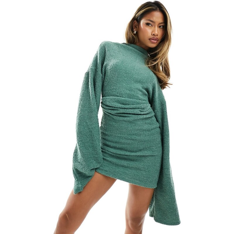 DESIGN - Top trasparente leopardato con spalle scoperte e maniche
