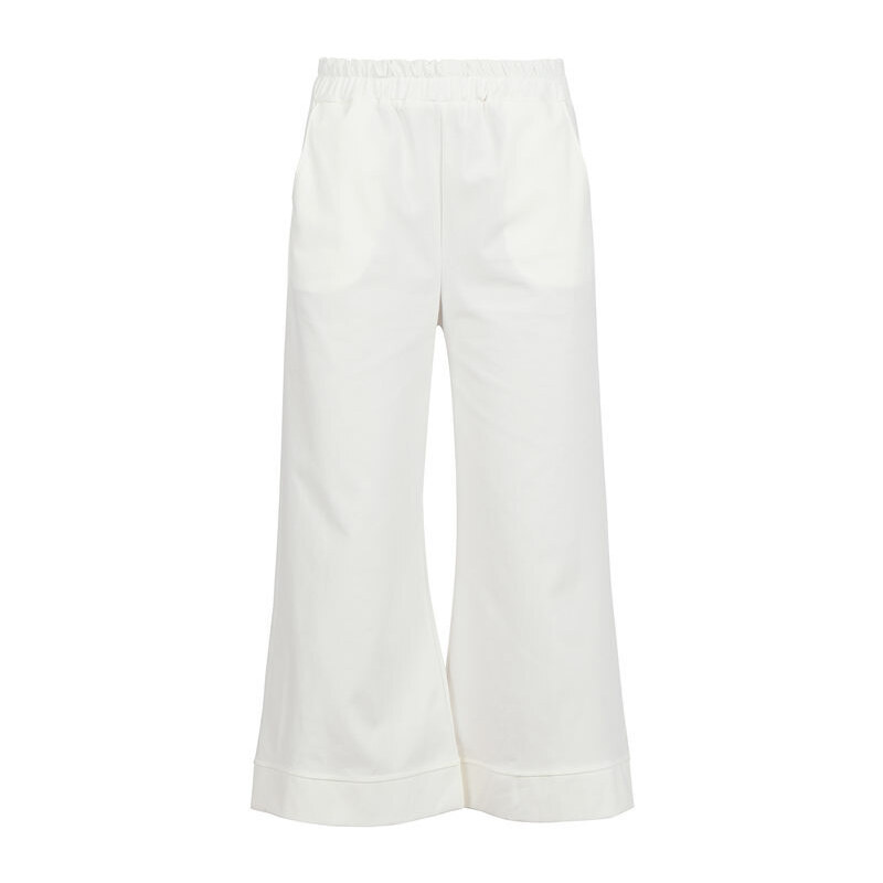 Solada Pantaloni Donna a Gamba Larga Casual Bianco Taglia Unica