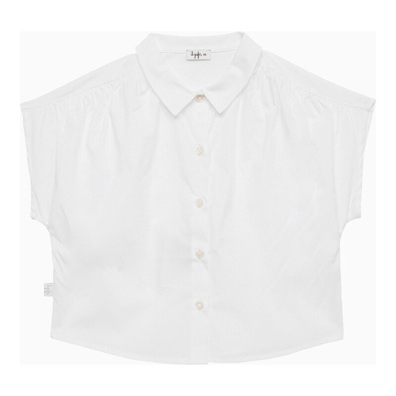Il Gufo Camicia bianca in popeline stretch