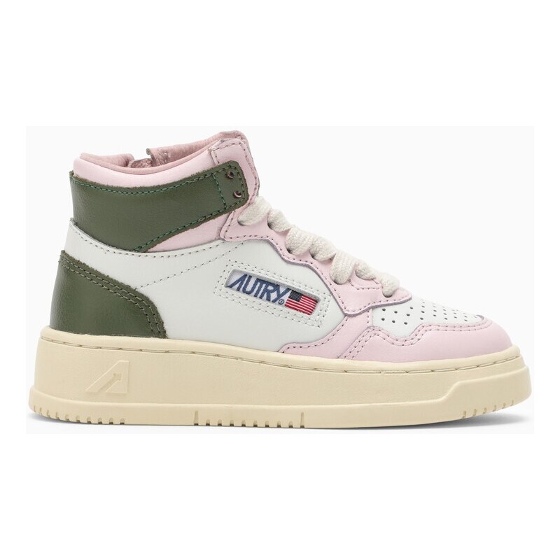 AUTRY Sneaker Mid Medalist bianca/rosa/verde