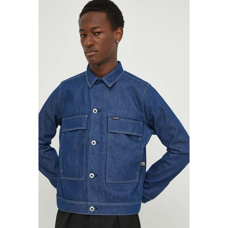 G-Star Raw giacca di jeans uomo colore blu
