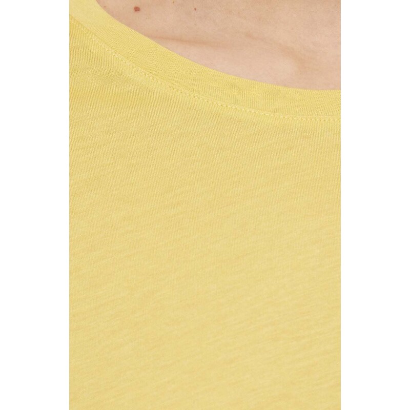 Sisley camicia a maniche lunghe donna colore giallo