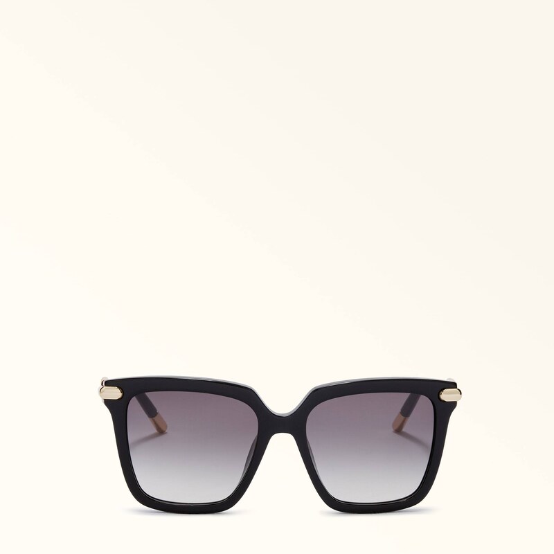 Furla Sunglasses Occhiali Da Sole Nero Nero Acetato + Metallo + Nylon Donna