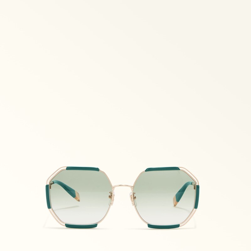Furla Sunglasses Occhiali Da Sole Jasper Verde Metallo + Acetato Donna