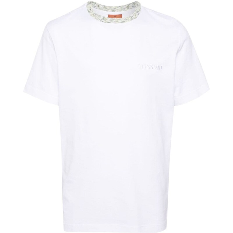 Missoni T-shirt bianca con ricamo