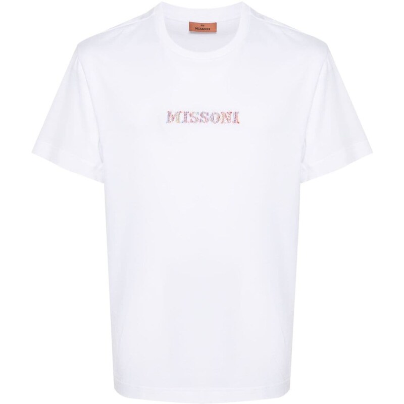 Missoni T-shirt bianca logotype