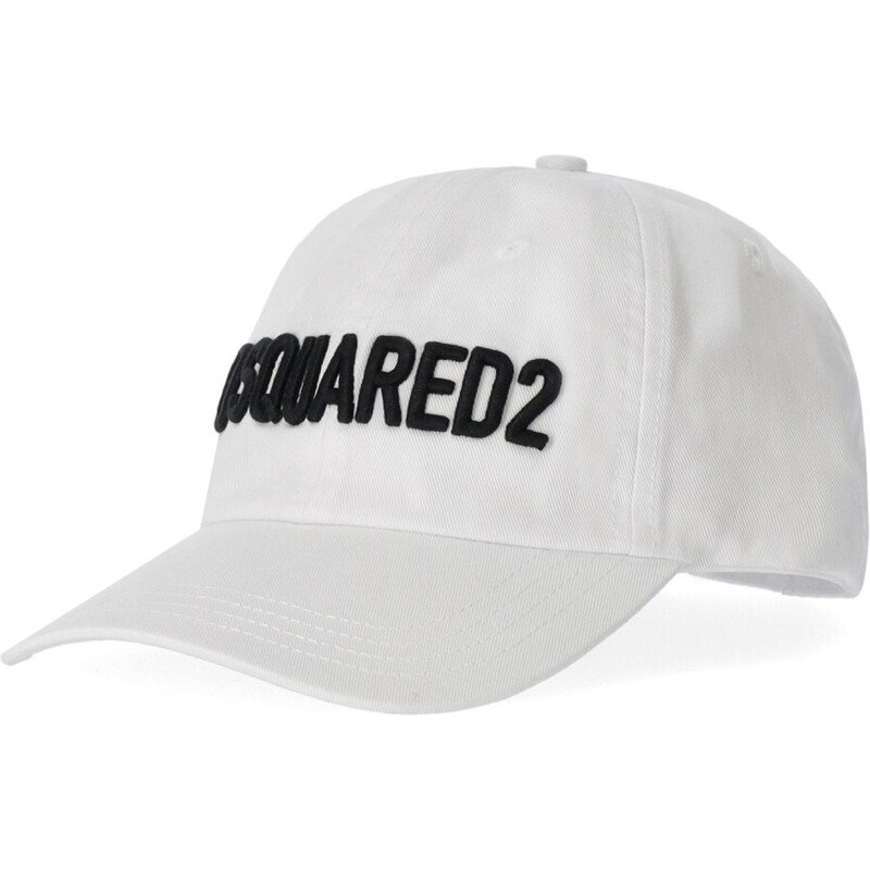 Cappello Da Baseball D2 Logo Bianco Dsquared2