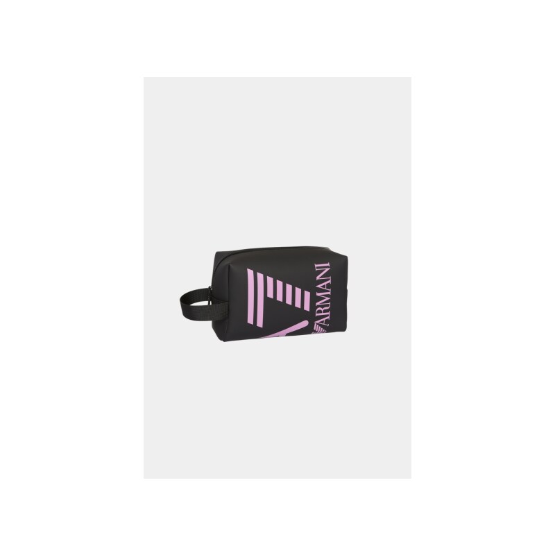 Beauty-case nero rosa ea7 con maxi logo 245076 unisize
