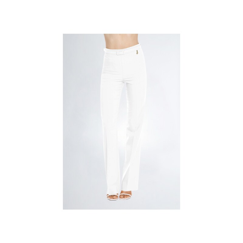 Pantalone vita alta bianco donna relish con cintura bostone 42