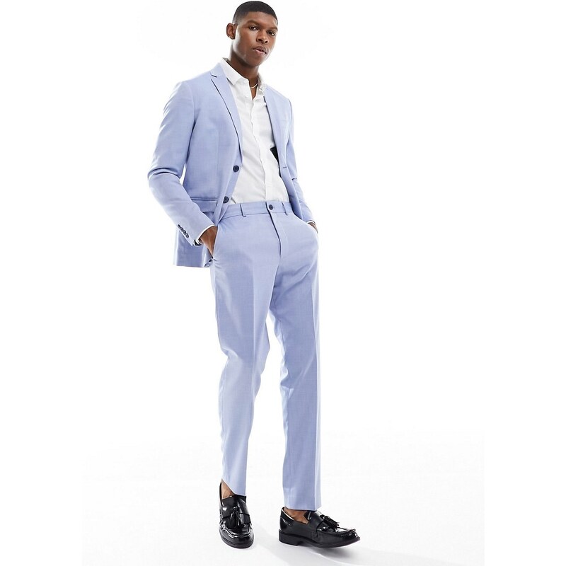 Selected Homme - Pantaloni da abito slim blu