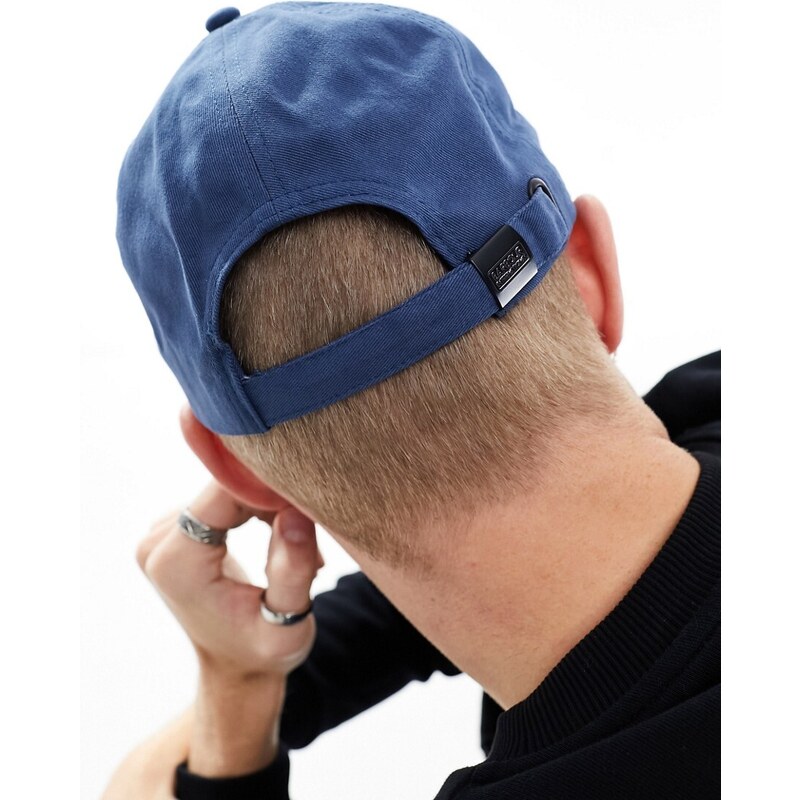 Barbour International - Norton - Cappellino blu con logo-Blu navy