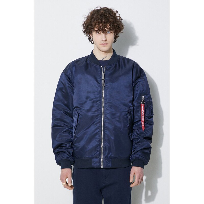 Alpha Industries giacca bomber MA-1 CS uomo colore blu navy 136136