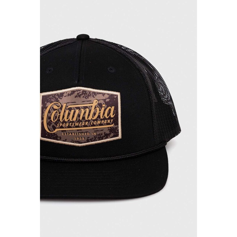 Columbia berretto da baseball colore nero con applicazione