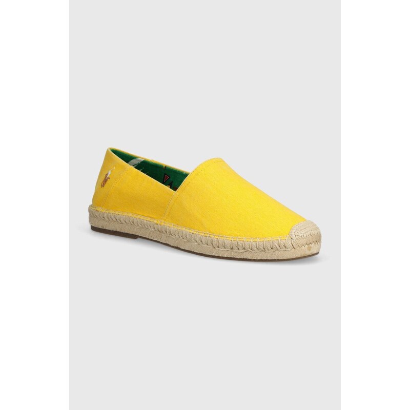 Polo Ralph Lauren espadrillas Cevio Slip colore giallo 803932163004