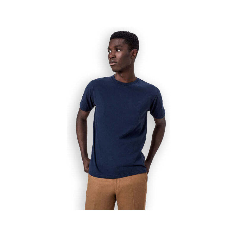T-Shirt Colorful Standard Cotone Organico Blu Navy