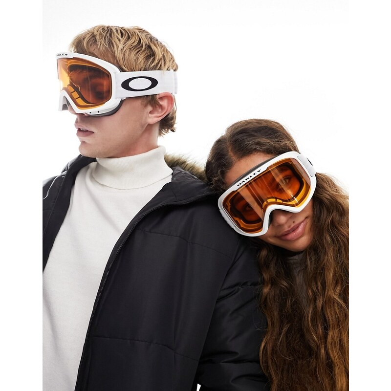 Oakley - O-Frame 2.0 - Maschera da sci bianca e arancione-Bianco