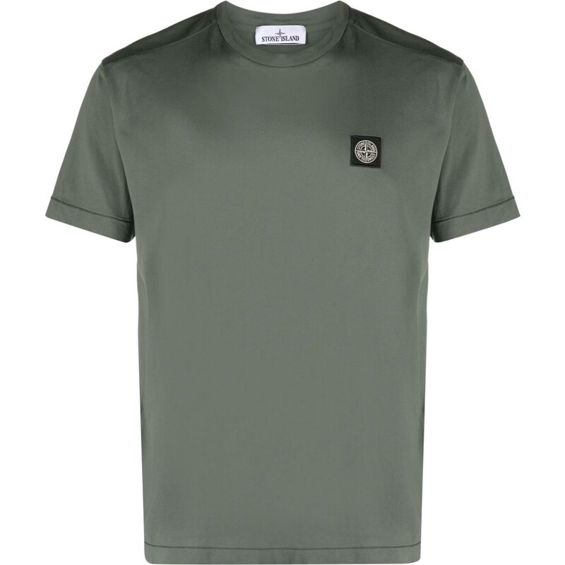 Stone Island T-shirt verde logopatch