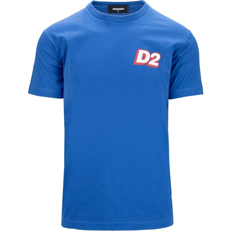 DSQUARED2 S74GD1032 521 T-Shirt-XS Blu Cotone