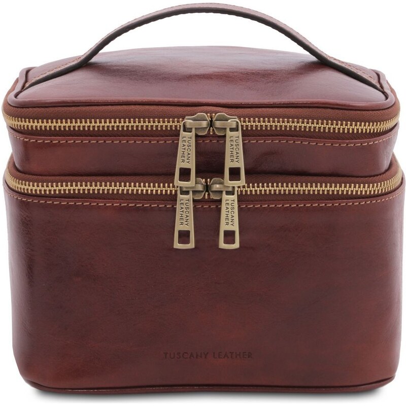Tuscany Leather TL142045 Eliot - Beauty case in pelle Marrone
