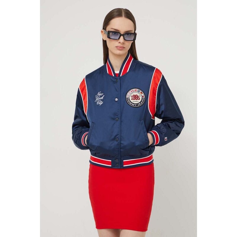Tommy Jeans giacca bomber Archive Games donna colore blu navy