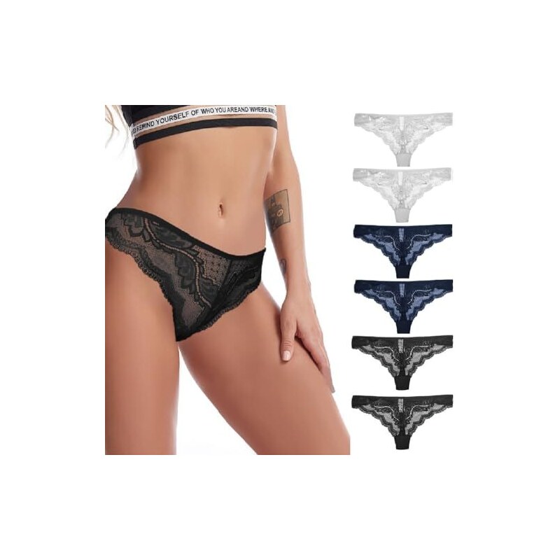 Perizoma Donna Cotone - Pacco Da 6 Mutande Sexy A Vita Bassa, Morbide E Comode - Foto 9