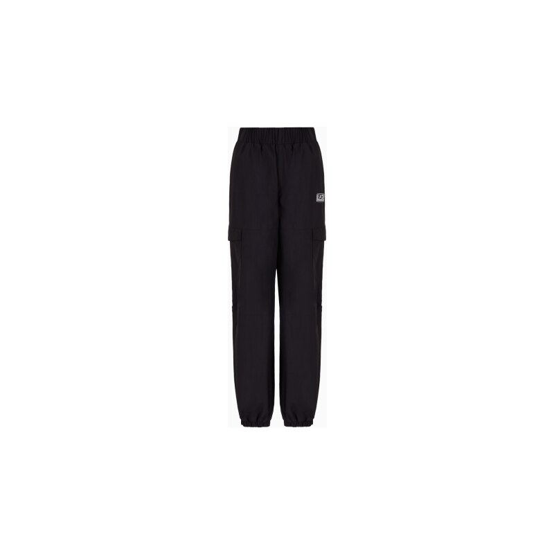 Pantalone cargo nero donna ea7 contemporary sport in nylon 3dtp56 s