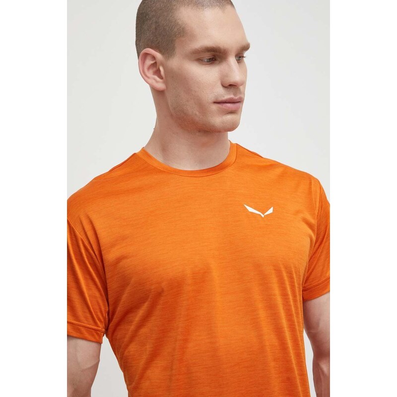 Salewa maglietta sportiva Puez Melange colore arancione