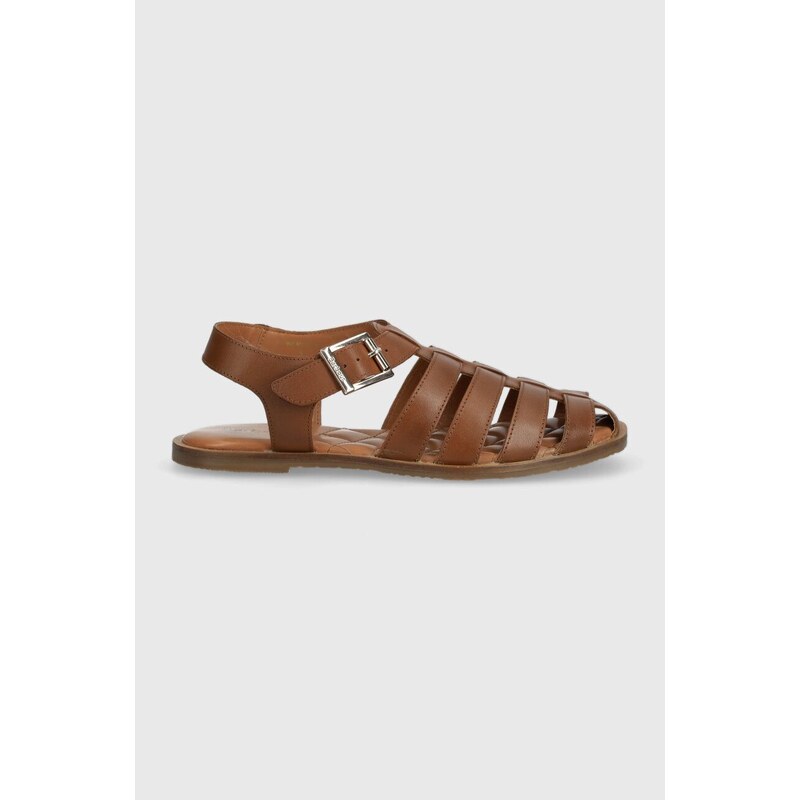 Barbour sandali in pelle Macy donna colore marrone LFO0683TA52