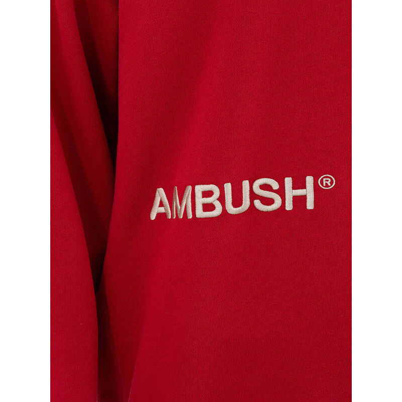 Felpa Rossa con logo Ambush L Rosso 2000000004754 8054133051790