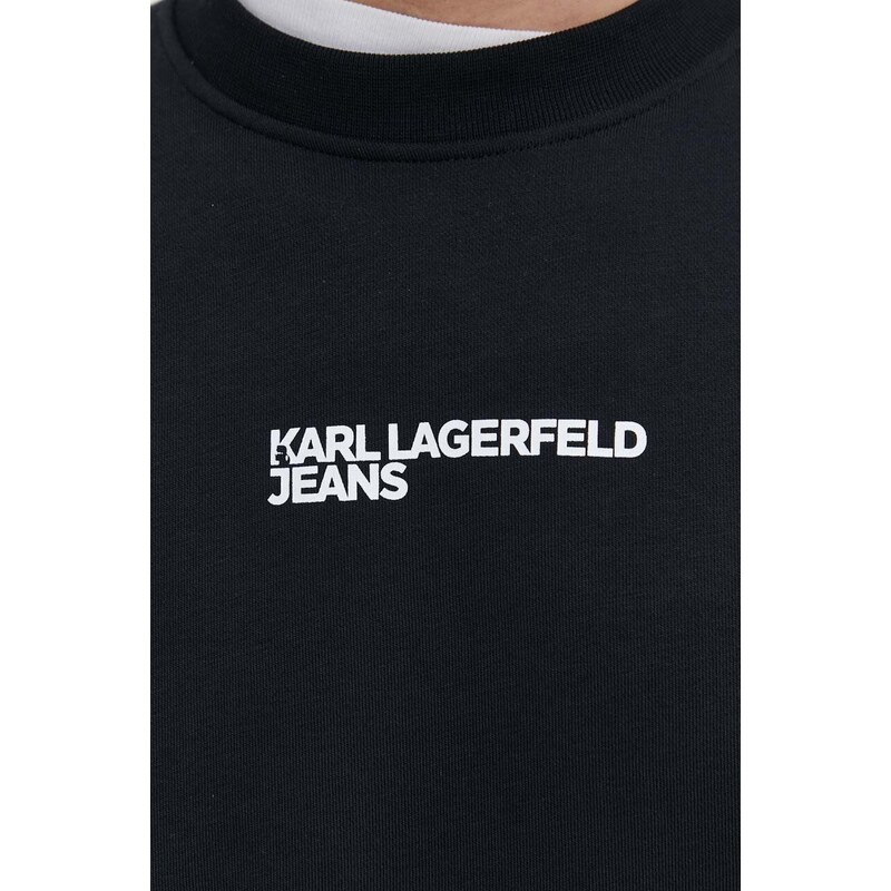 Karl Lagerfeld Jeans felpa uomo colore nero