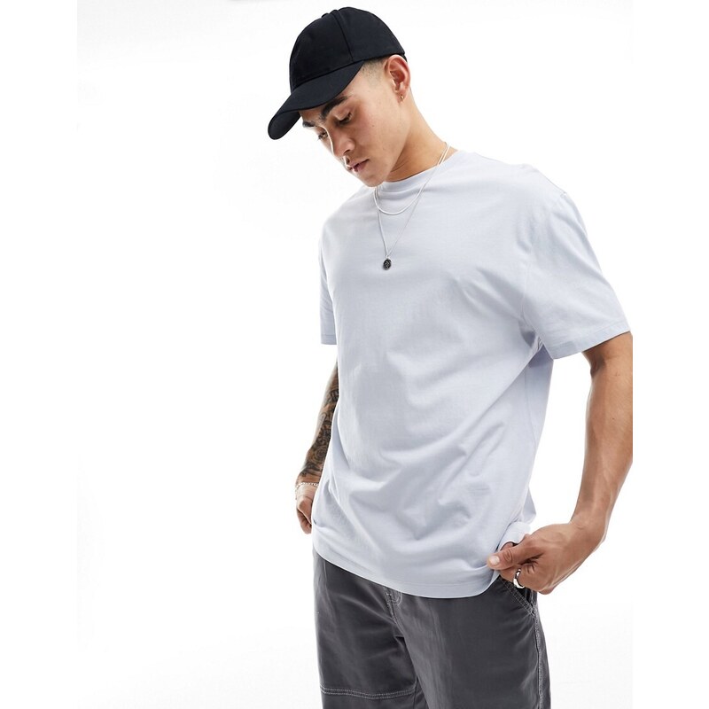 ASOS DESIGN - T-shirt comoda girocollo grigio chiaro