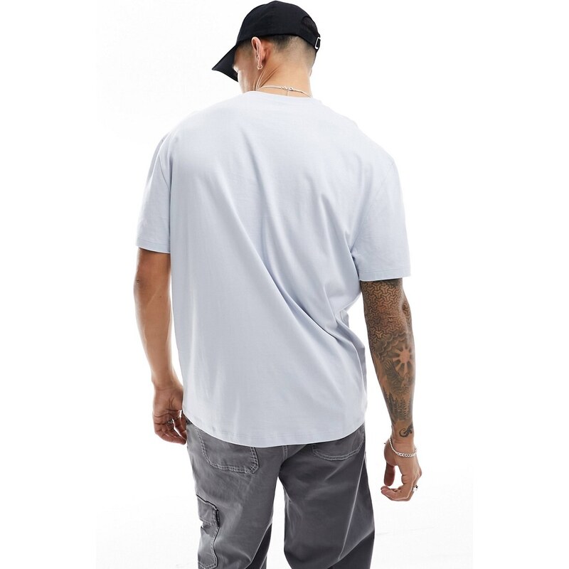 ASOS DESIGN - T-shirt comoda girocollo grigio chiaro