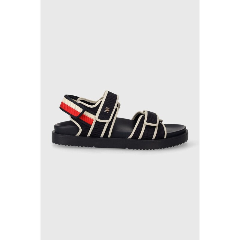 Tommy Hilfiger sandali CORPORATE SPORTY SANDAL donna colore blu navy FW0FW07737