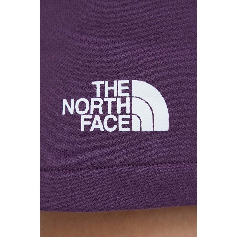 The North Face pantaloncini in cotone colore violetto
