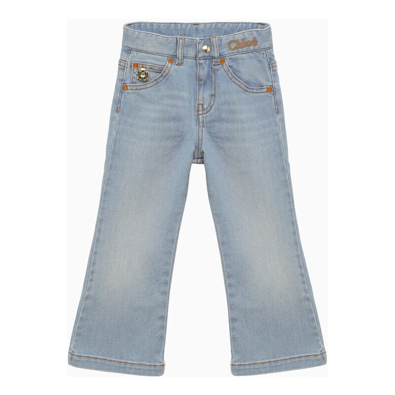 Chloé Jeans in denim effetto slavato