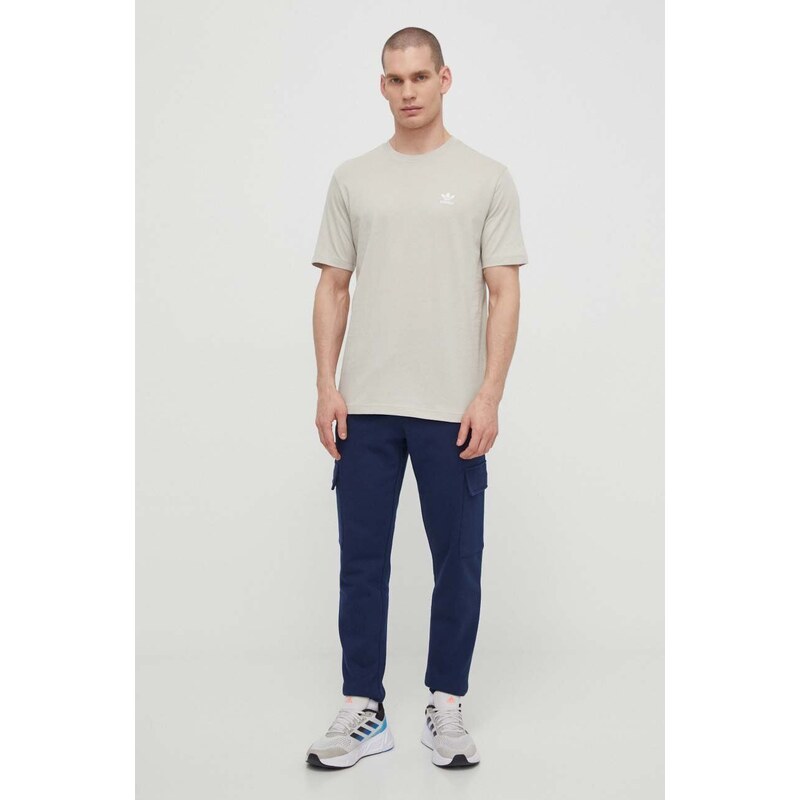 adidas Originals joggers Trefoil Essentials Cargo Pants colore blu con applicazione IP2757