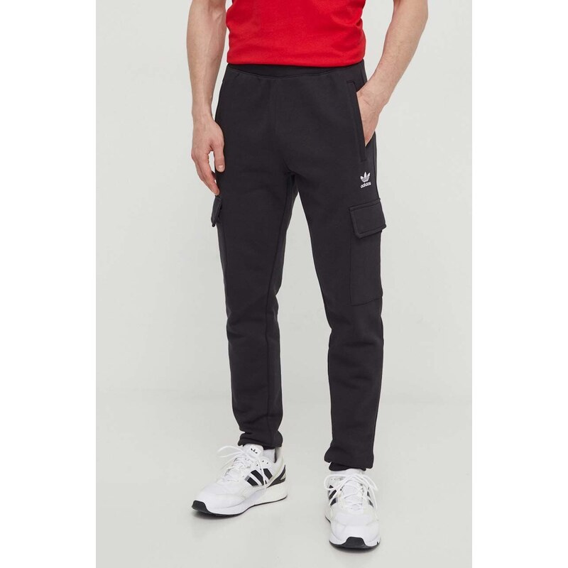 adidas Originals joggers Trefoil Essentials Cargo Pants colore nero con applicazione IP2755