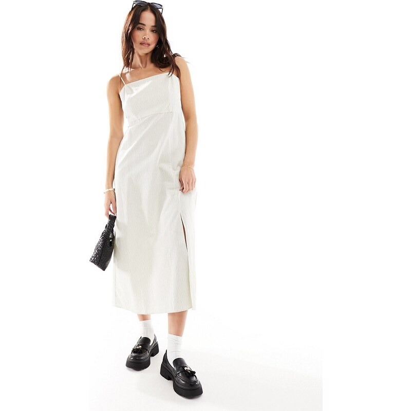 Pacco 12 Canotte Donna In Cotone Con Pizzo E Spalline Sottili - Bianco Taglie Regolari