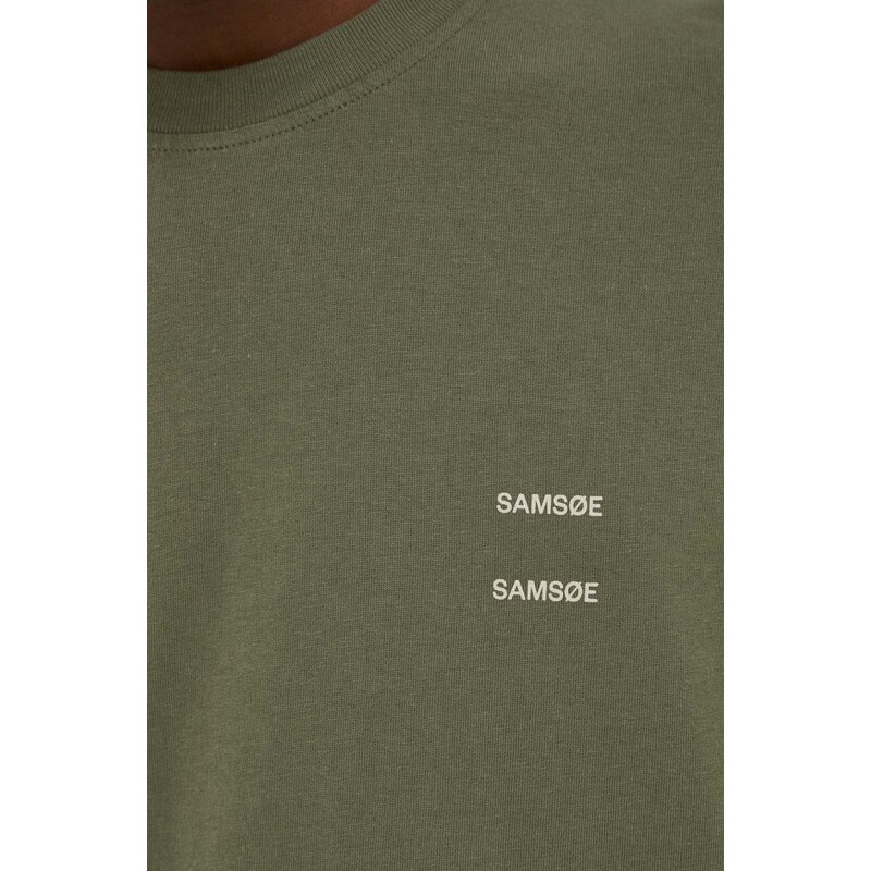 Samsoe Samsoe t-shirt in cotone uomo colore beige